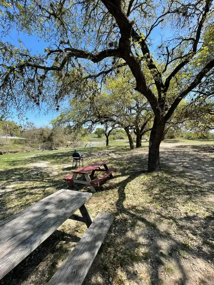 Tent camping area at Rebecca Creek